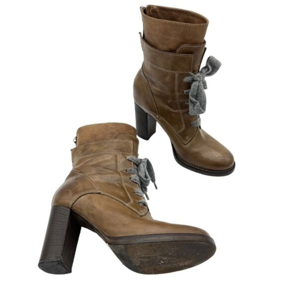 Brunello Cucinelli Leather Lace-Up Boot Size EU 37 - Picture 2 of 12